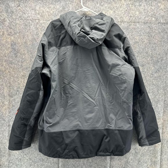 Eddie Bauer Jacket Men Extra Large Adult Gray Full Zip Outdoors Hooded overcoat - Picture 9 of 15